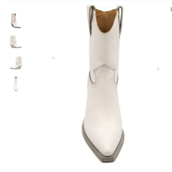 GOLO Off-White Genuine Sheep skin upper and Genuine Pig inside Western Boots - Picture 14 of 16